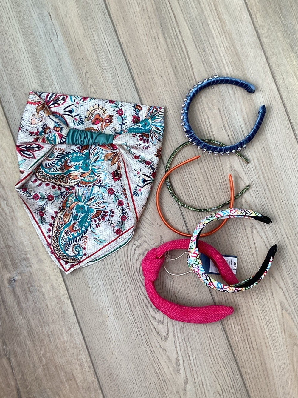 6 Piece Hair Accessory Set Headbands and Head Scarf Boho Cottagecore